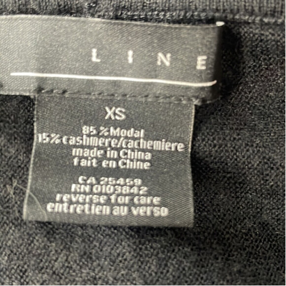 Line the label open front cardigan modal cashmere light weight minimalist sz xs - Picture 5 of 10